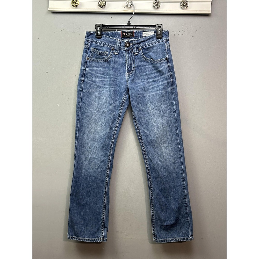 Guess Jeans Mens 30x31 Blue Relaxed Straight Rowland Fit Mid Rise Denim Casual‎
